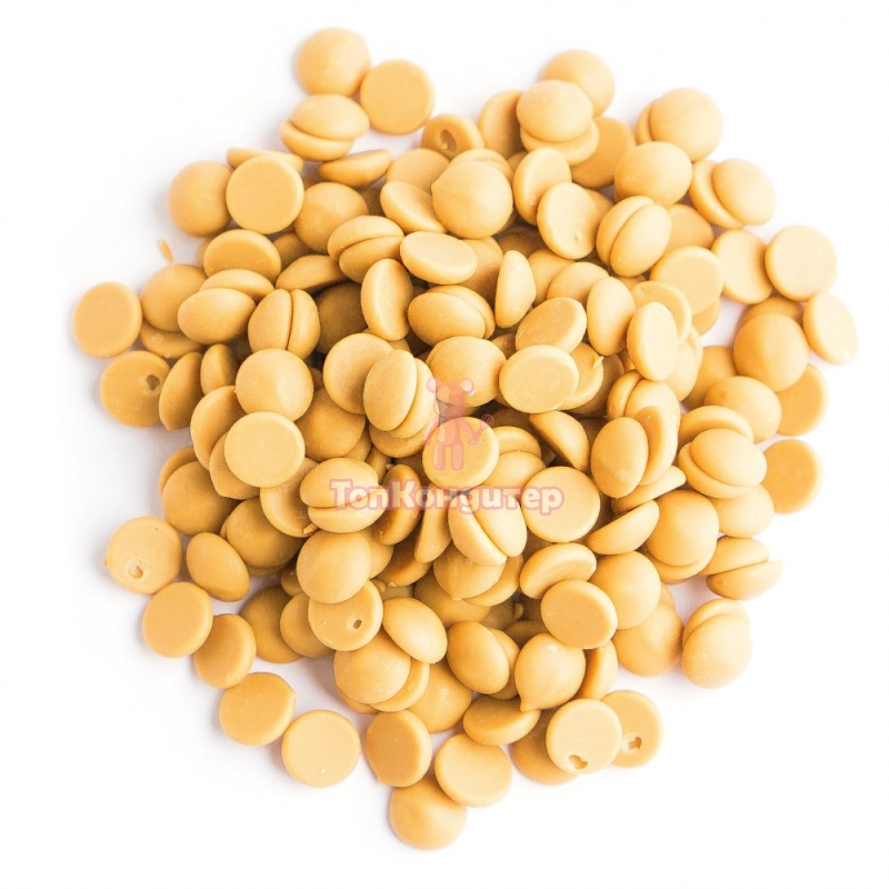 Шоколад белый Callebaut Gold со вкусом карамели в галлетах  100 гр