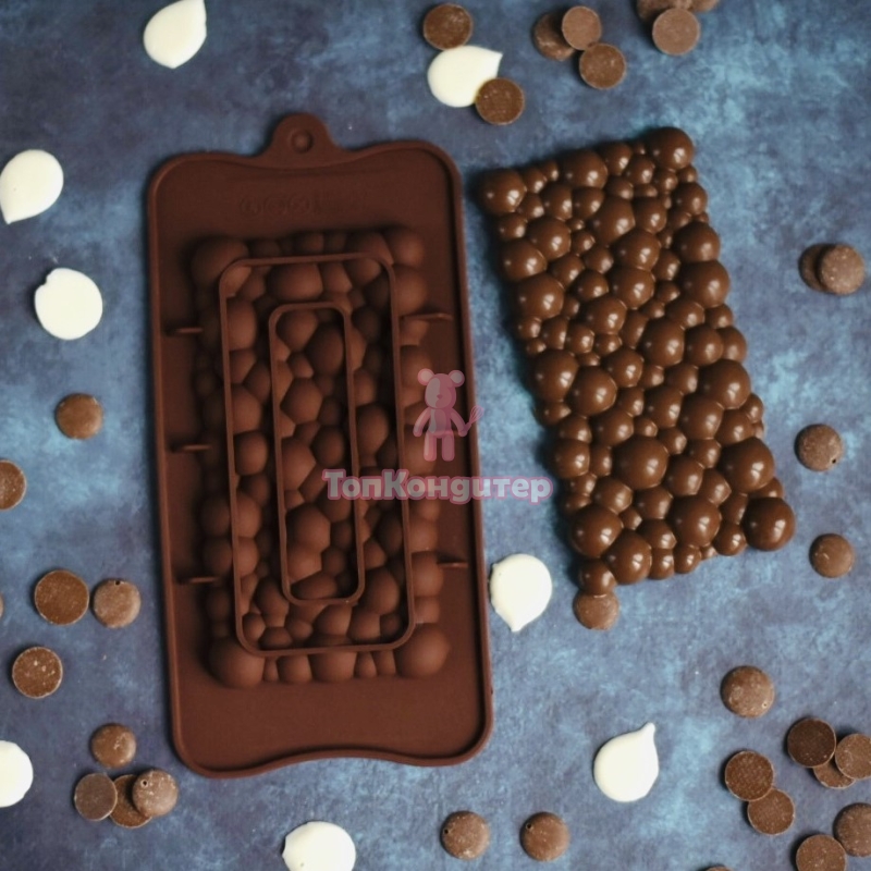 Форма для шоколада «Плитка пузырьки» силикон