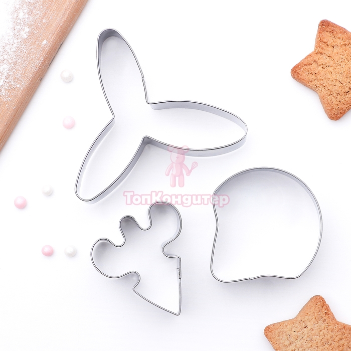 Набор форм для вырезания «Лепестки орхидеи», 7×7 см, 3 шт