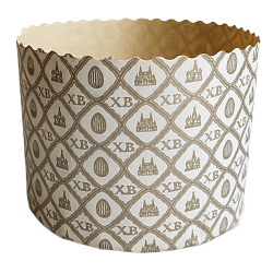 Форма бумажная для кулича "ХВ ЖЕМЧУГ" d= 13,4 см x h= 10 см