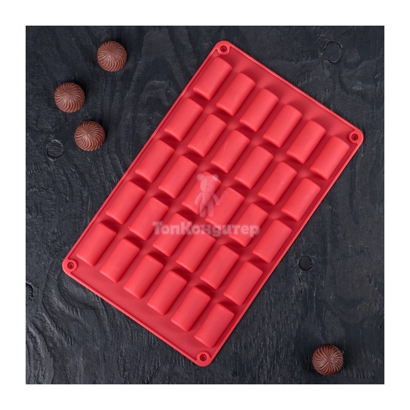 Форма для шоколада Доляна «Батончик», 27,5×17,5 см, 30 ячеек (4×2×1,5 см), цвет МИКС