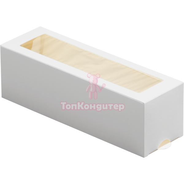 Коробка для макарун на 6 шт 18 см*5,5 см*5,5 см белая