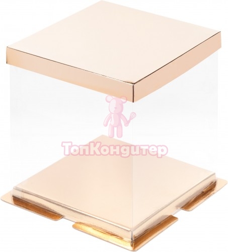 Коробка для торта ПРЕМИУМ 40 см*40 см*35 см золото
