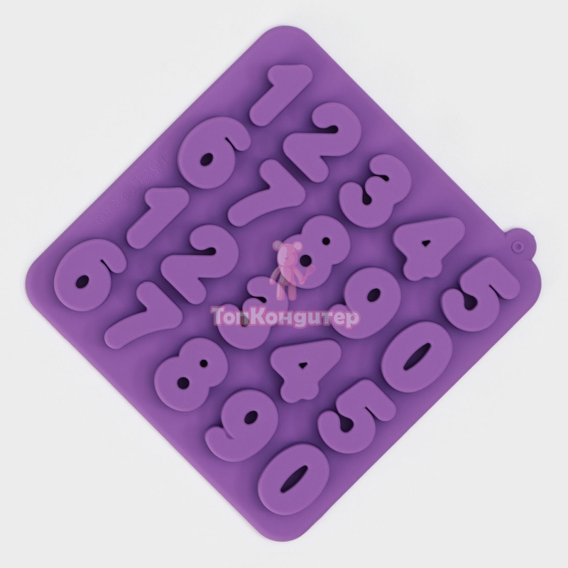 Форма для шоколада «Цифры» 16 см*16 см* 2 см  (2,9см*2,2 см)