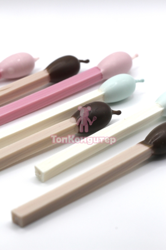 Свеча для бенто " спичка " голубая 12см.