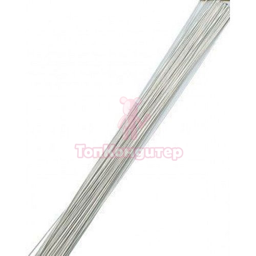 Проволока 10 шт белая в бумажной оплетке D 0.35