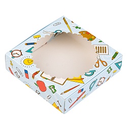 Коробка для пряников 12 см*12 см*3 см "Школьная"