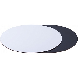 Зеракальный топпер круг серебро 8 см