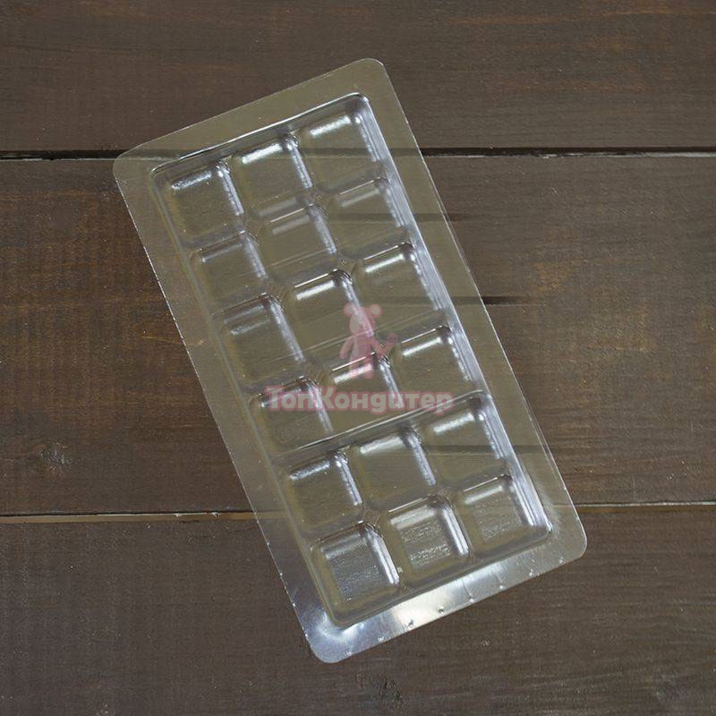 форма для шоколадной плитки "Стандарт" 15 см*7 см*1 см пластиковая