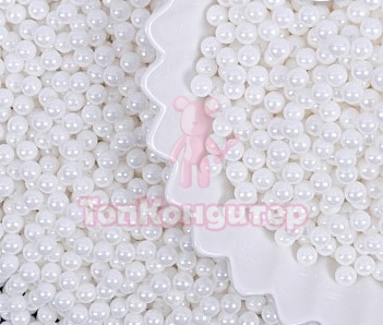 Кондитерская посыпка «Жемчуг» 4 мм белая