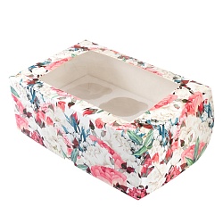 Коробка на 6 капкейков "Розы"