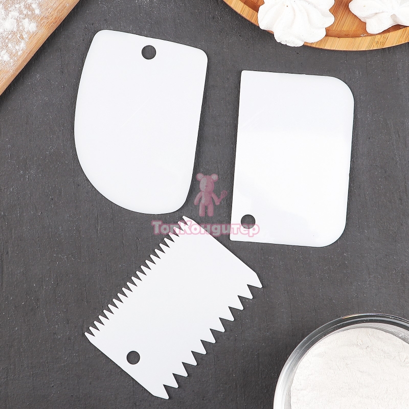 Набор шпателей кондитерских 3 пр 12*8 см