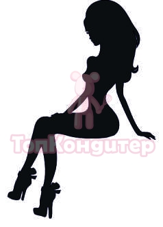 Топпер "Девушка, распущ волосы", 36001121-ч 9*13 см