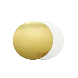 Подложка для торта "Золото/Белая" 16 см, толщина 3,2 мм