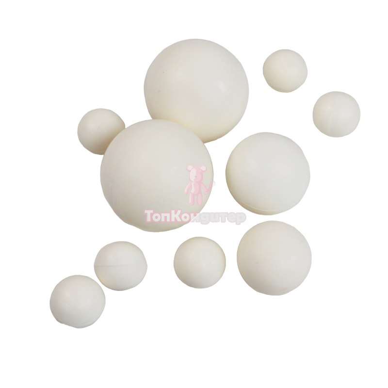Сферы из шоколадной глазури белые 10шт.